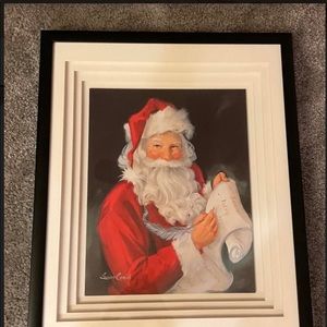 Susan Comish Santa Christmas Print